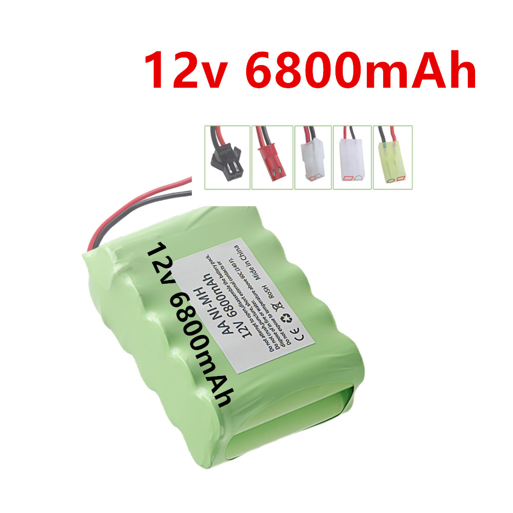 Rc Hobby Tank - 12v 6800mAh NI-MH 충전식 배터리(타미야/JST/SM 포함)