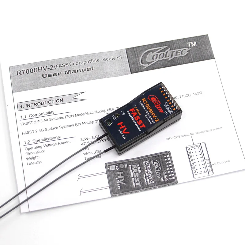 새로운 Cooltech R7008HV-2 Futaba  - Receiver Sbus 8Ch 리뷰 및 가격