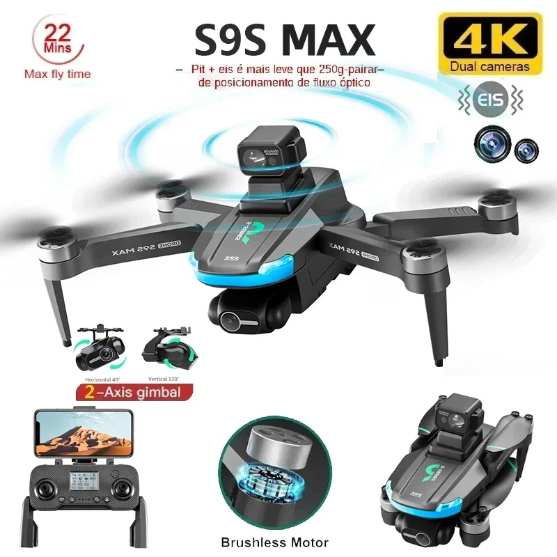 새로운 S9S MAX 미니 드론 4K 2축 PTZ HD - Rc Hobby Wire 리뷰 및 가격