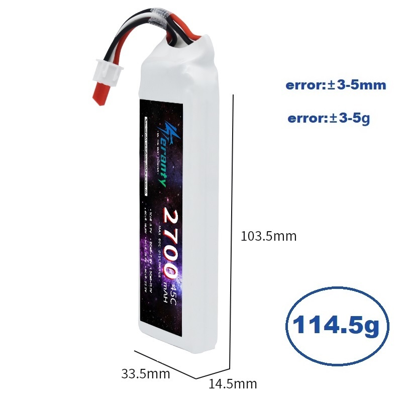 1/3PCS 2S 7.4V Lipo 배터리 2700mA - Rc Hobby Tank 리뷰 및 가격