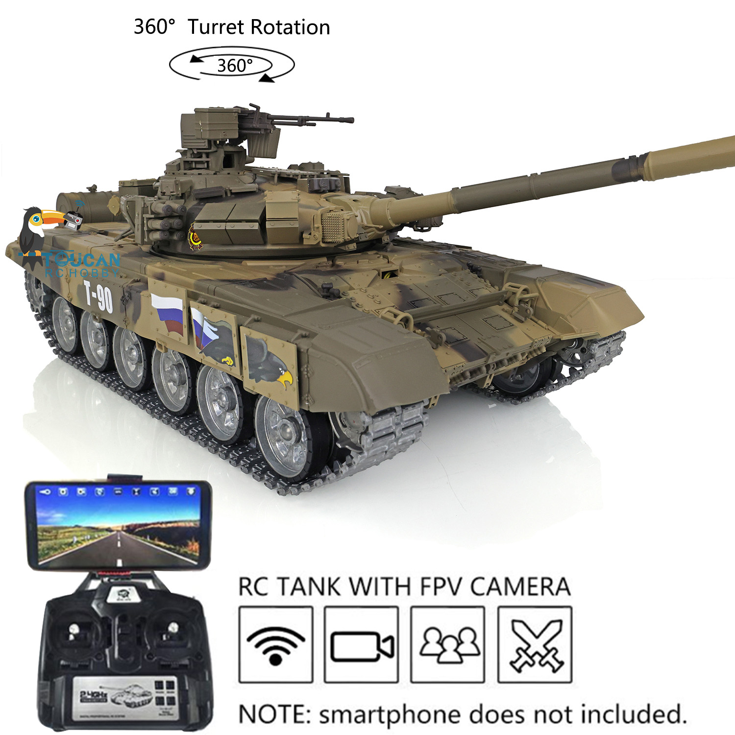 러시아 T90 3938 HENG LONG 1/16 RC - Rc Hobby Tank 리뷰 및 가격
